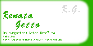 renata getto business card